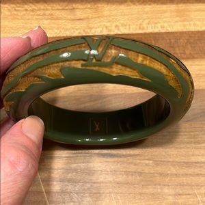LOUIS VUITTON Graffiti Lacquered Wood Khaki Green